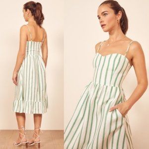 Reformation Eileen Dress Midi Linen